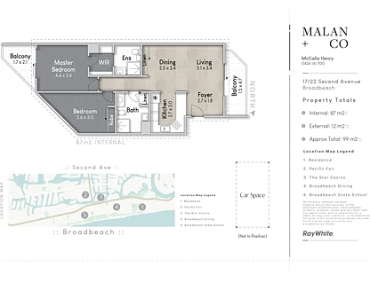 17/22 Second Avenue, Broadbeach, QLD 4218, 2 ਕਮਰੇ, 2 ਬਾਥਰੂਮ, Apartment