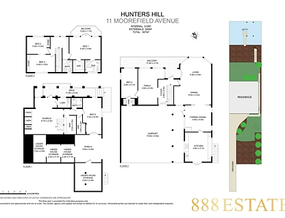 11 Moorefield Avenue, Hunters Hill, Lower North Shore, 5 غرف, 3 حمامات, House