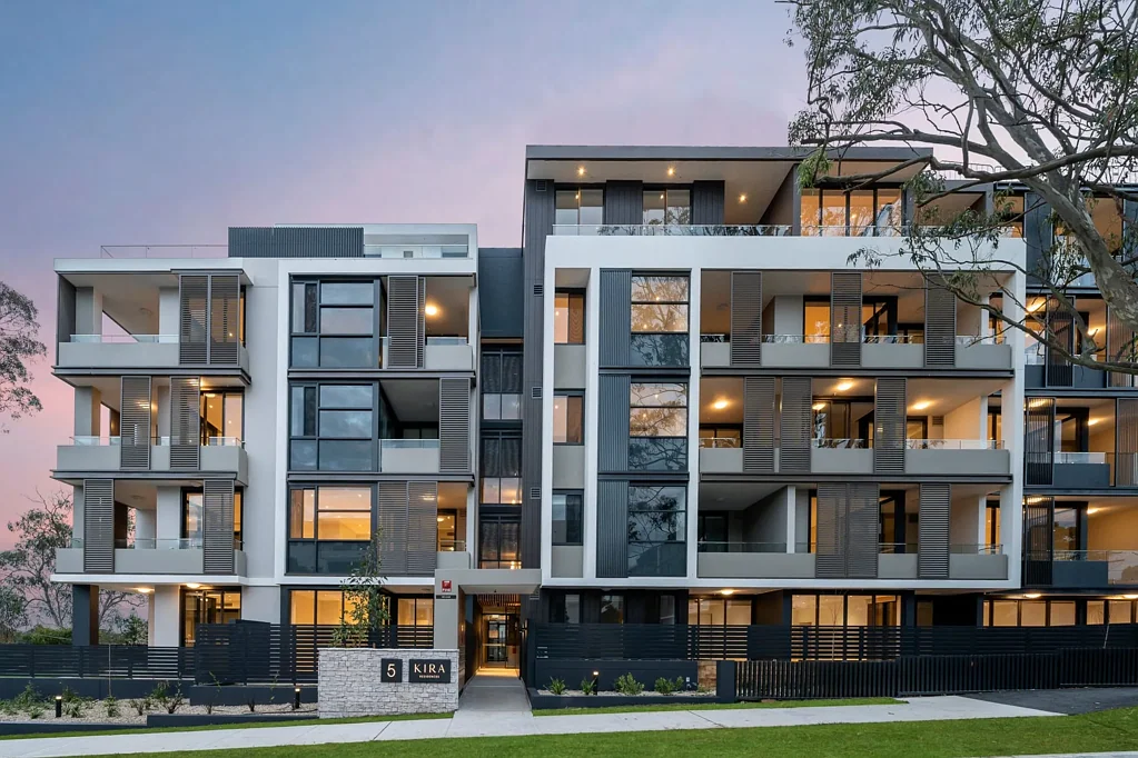 Lane Cove 1房 Kira Residences尊贵公寓 智能家居自动化 北向绿意景观 开放式起居区 Fisher & Paykel厨房 便捷交通连接 Architecturally Designed Luxury in Designer 'Kira' Complex