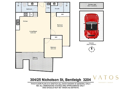 304/21-25 Nicholson Street, Bentleigh, Bayside, 2 rūma, 2 rūma horoi, Apartment