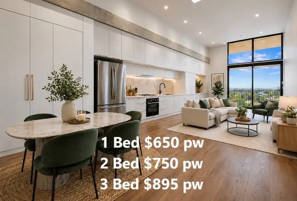 Architecturally designed, brand new 1, 2 & 3 bedroom residences