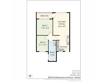 8/65 Shakespeare Avenue, Yokine, North East Perth, 2 રૂમ, 1 બાથરૂમ, Apartment