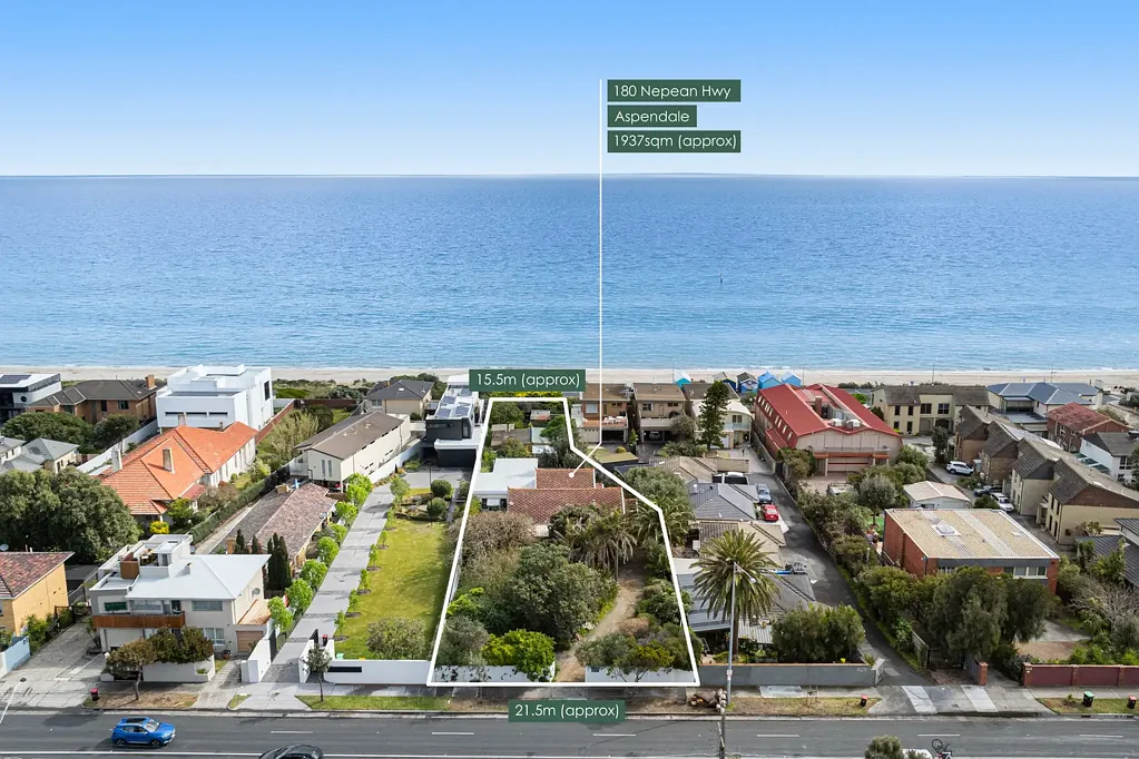 Aspendale Absolute Beachfront Opportunity in Aspendale's Heart – 1,937 sqm (Approx.)