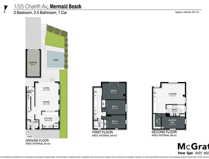 1/25 Chairlift Avenue, Mermaid Beach, Gold Coast, 3 ਕਮਰੇ, 2 ਬਾਥਰੂਮ, Apartment