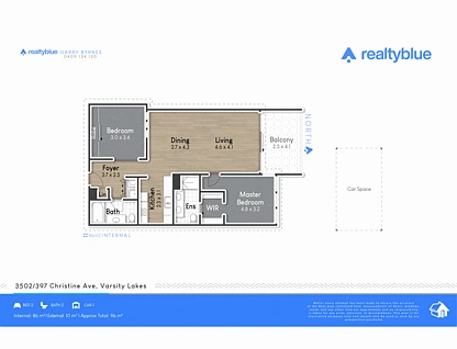 3502/397 Christine Avenue, Varsity Lakes, Gold Coast, 2 침실, 2 욕실, Apartment
