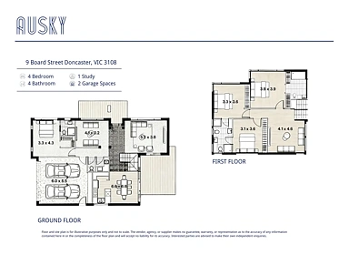 9 Board Street, Doncaster, VIC 3108, 4房, 4浴, House
