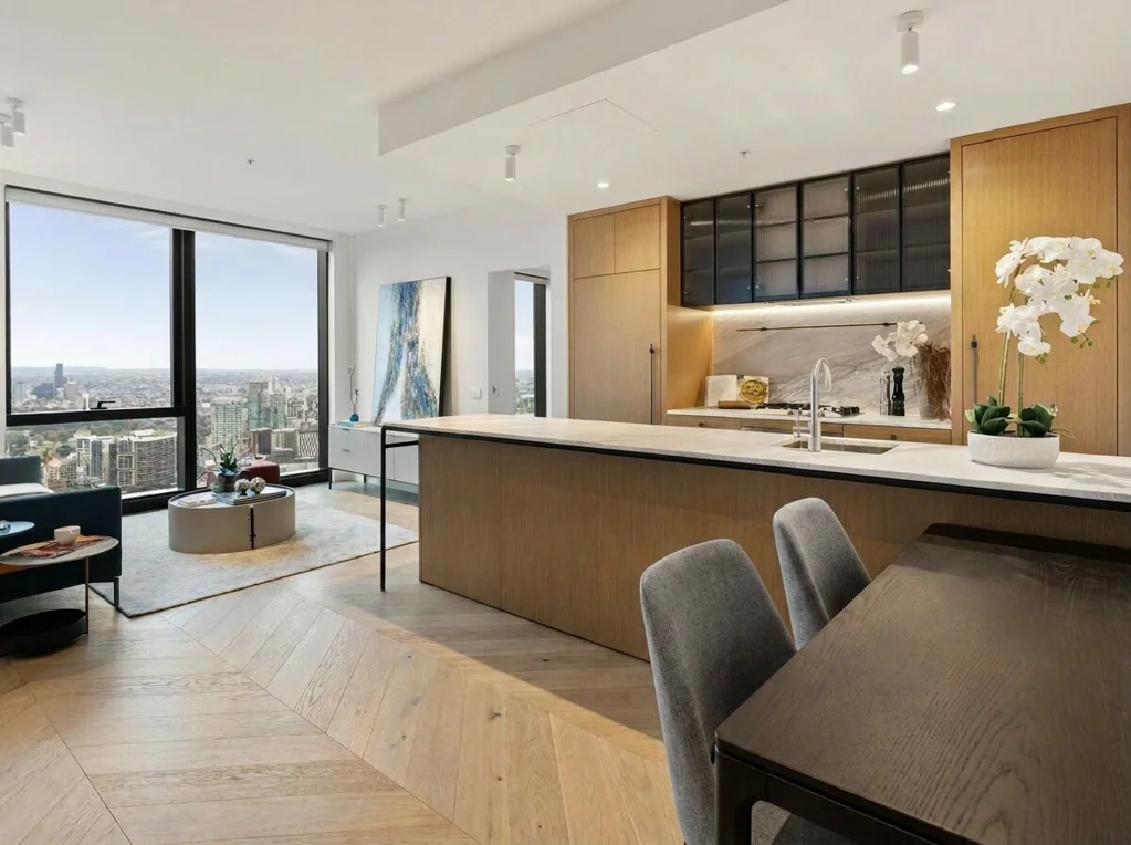 Southbank 2Moenga Brand new designer residence boasting stunning views of Melbourne's Royal Botanical Gardens.