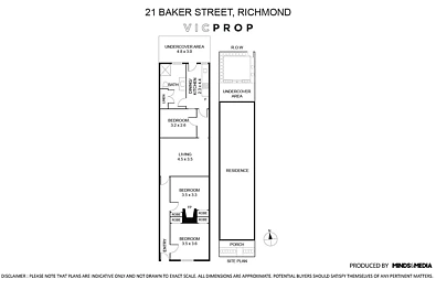 21 Baker Street, Richmond, VIC 3121, 3 slaapkamers, 1 badkamers, House
