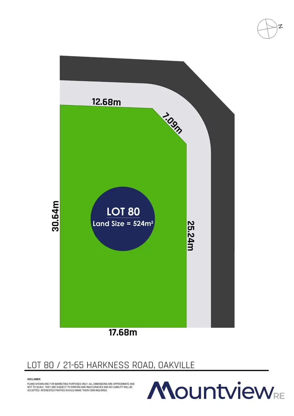 Oakville Registered Corner Block of 524sqms