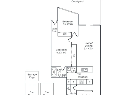 G15/555 St Kilda Road, Melbourne, Melbourne CBD, 2 chambres, 2 salles de bain, Apartment