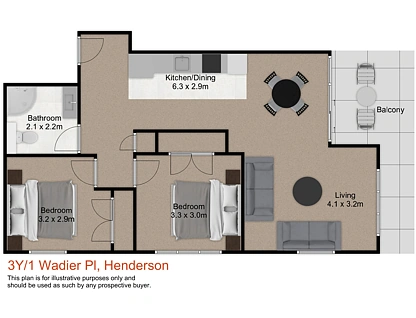 3Y/1 Wadier Place, Henderson, Waitakere City, 2 ห้องนอน, 1 ห้องน้ำ, Apartment