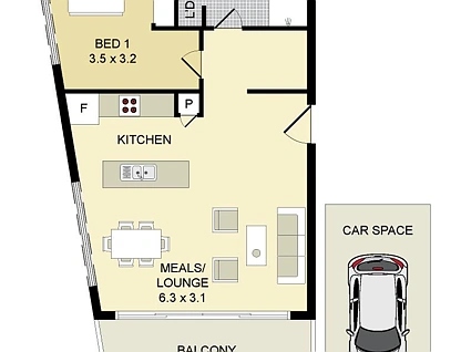 79/1-3 Bigge Street, Warwick Farm, South Western Suburbs, 1 कमरे, 1 बाथरूम, Apartment