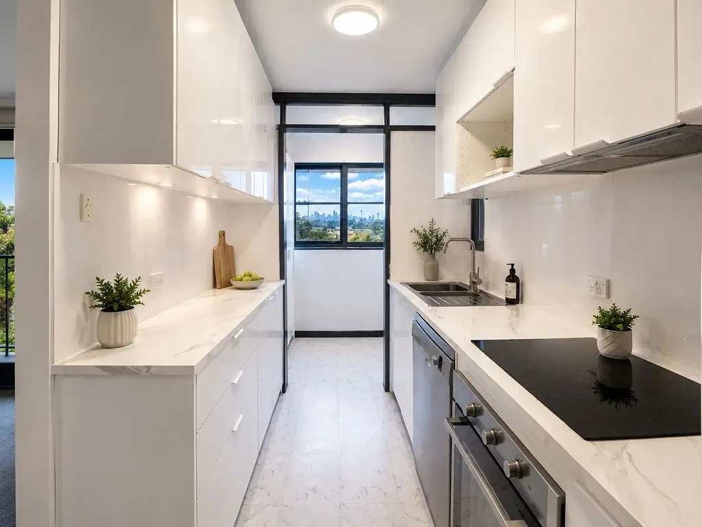 Top Floor Apartment with Leafy Outlook & City Views