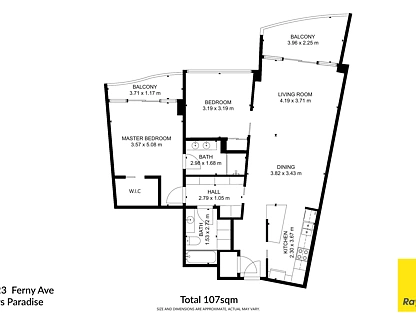 2183/23 Ferny Avenue, Surfers Paradise, Gold Coast, 2房, 2浴, Apartment