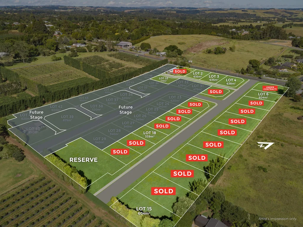 Kerikeri  2 More Lots Sold! Only 8 to Go! Now make that 7!