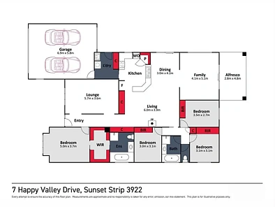 ਮੰਜ਼ਿਲ ਦੀ ਯੋਜਨਾ - 7 Happy Valley Drive, Sunset Strip, VIC 3922