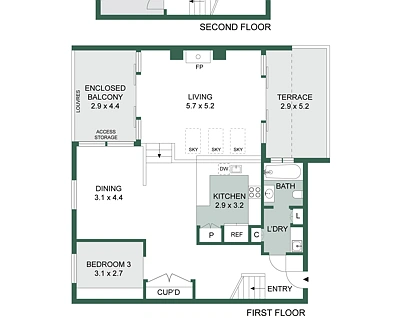 14/466-470 Wilson Street, Darlington, Sydney CBD, 3 غرف, 2 حمامات, Apartment