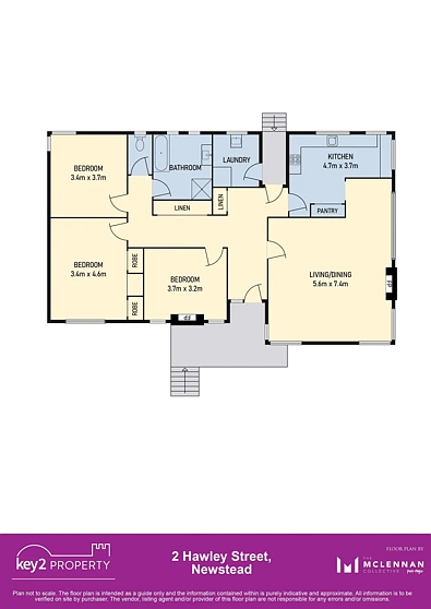 फ्लोर प्लान - 2 Hawley Street, Newstead, TAS 7250