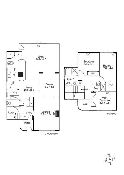 फ्लोर प्लान - 1/923 Hampton Street, Brighton, VIC 3186