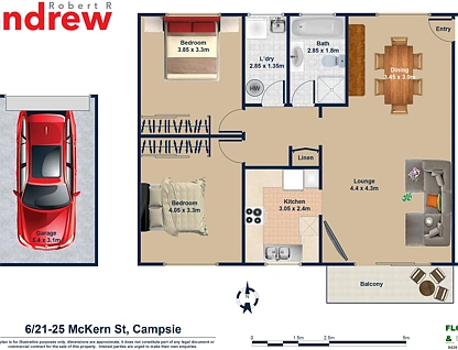 Level 2/6/21-25 McKern Street, Campsie, South Western Suburbs, 2 침실, 1 욕실, Apartment