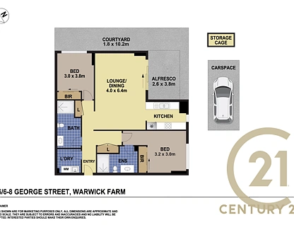 46/6-8 George Street, Warwick Farm, South Western Suburbs, 2 Kuwarto, 2 Banyo, Apartment