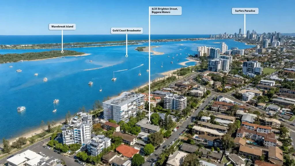 Biggera Waters 3房  Broadwater Living with Three Private Balconies