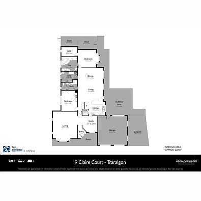 Plano ng Bahay - 9 Claire Court, Traralgon, VIC 3844
