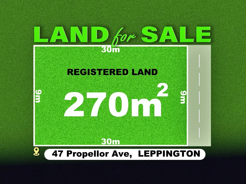Leppington 416平米宽12米地块 便捷交通配套 未来增长潜力 优质学区环绕 Prime Location Registered & Ready to build.!
