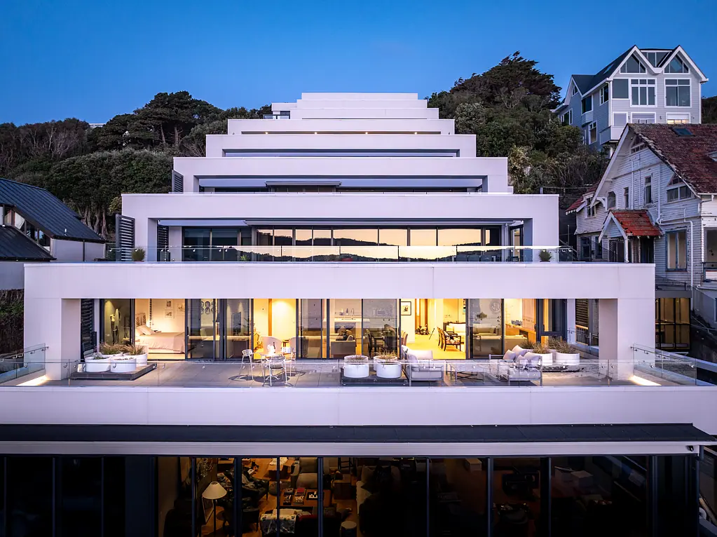 Oriental Bay 3غرفة نوم Prestige Waterfront Living Above the Bay