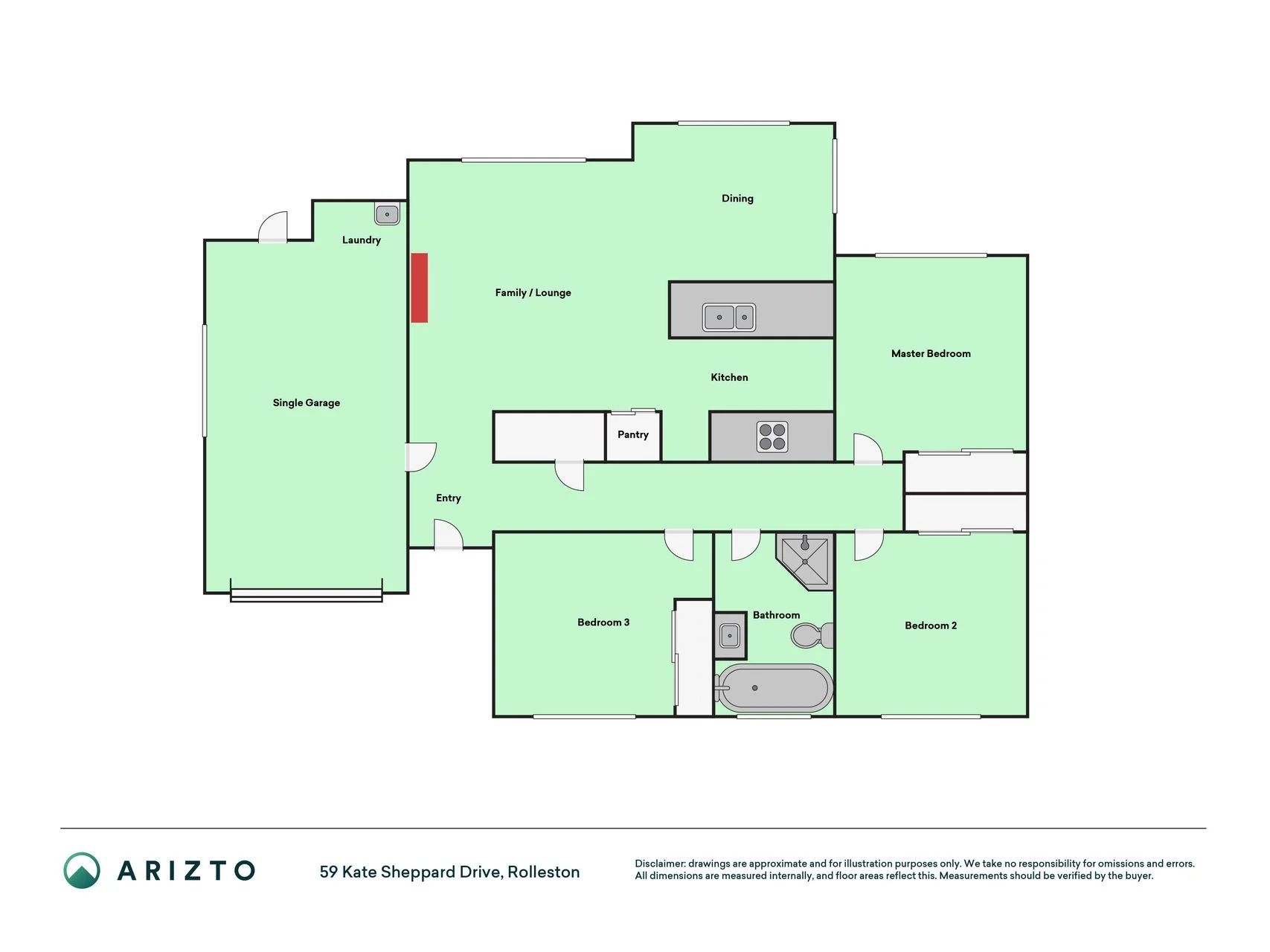 59 Kate Sheppard Drive, Rolleston, Selwyn, 3 Bedrooms, 1 Bathrooms, House