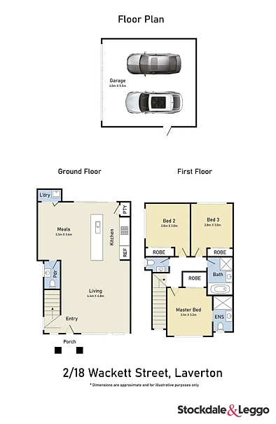 2/18 Wackett Street, Laverton, VIC 3028, 3 Bedrooms, 2 Bathrooms, Townhouse