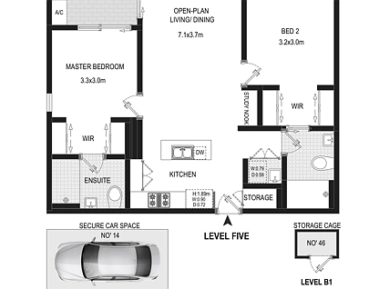 501/81C Lord Sheffield Circuit, Penrith, Outer Western Sydney, 2 Schlafzimmer, 2 Badezimmer, Apartment