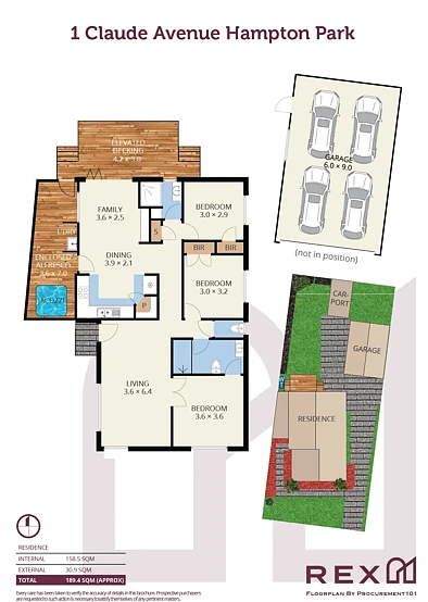 Plano ng Bahay - 1 Claude Avenue, Hampton Park, VIC 3976