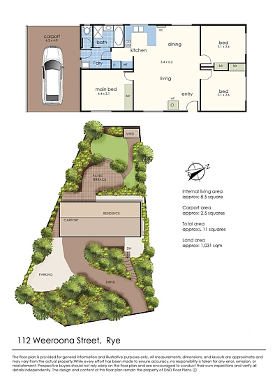 112 Weeroona Street, Rye, VIC 3941, 3房, 1浴, House