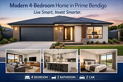 Bendigo 4chambre Modern 4‑Bedroom Home in Prime Bendigo, Live Smart, Invest Smarter.