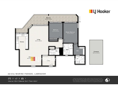 22/316-318 Marine Parade, Labrador, Gold Coast, 2 Schlafzimmer, 2 Badezimmer, Apartment