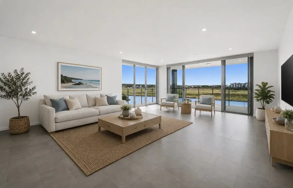 Birtinya 3部屋 Rare North-Facing Corner Residence Overlooking Lake Kawana