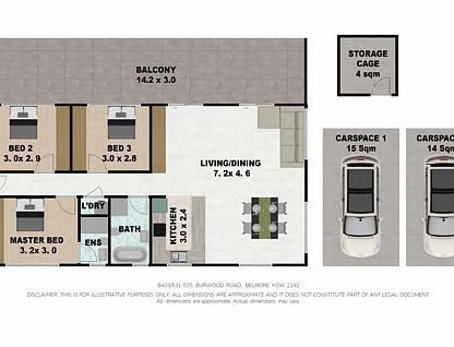 B403/531-535 Burwood Road, Belmore, South Western Suburbs, 3 ਕਮਰੇ, 2 ਬਾਥਰੂਮ, Apartment