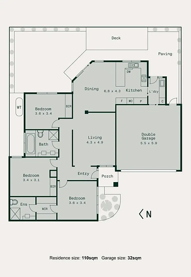 户型图 - 2/2 Ormond Road, Clayton, VIC 3168