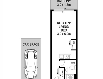 406/8C Myrtle Street, Prospect, Western Suburbs, 0 Bedrooms, 1 Bathrooms, Studio
