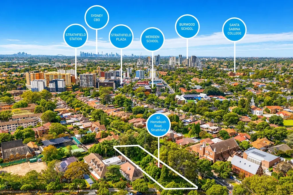 Strathfield 3房 宽敞683sqm地块 15.24m前沿 东西朝向充足光线 顶级步行可达地段 毗邻精英学校 交通购物公园 Prime 683sqm Blank Canvas Opportunity in a Blue-Chip Strathfield Locale