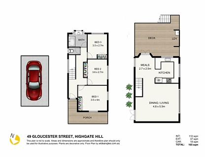 49 Gloucester Street, Highgate Hill, Brisbane - Inner City Region, 1 غرف, 1 حمامات, House