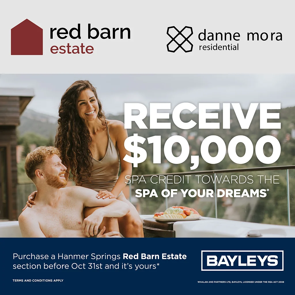 Hanmer Springs Buy now to receive a $10,000 spa - Red Barn Estate
