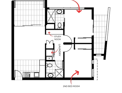 1077/16 Hamilton Place, Bowen Hills, Brisbane - Inner City Region, 2 habitaciones, 2 baños, Apartment