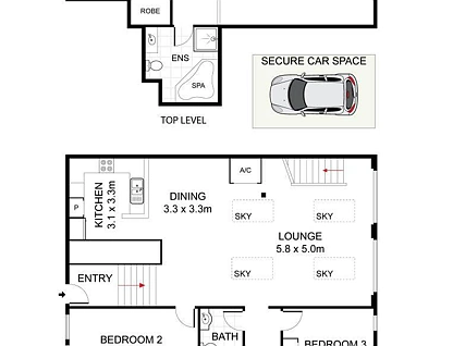 504/6E Cowper Wharf Roadway, Woolloomooloo, Sydney CBD, 3部屋, 2バスルーム, Apartment