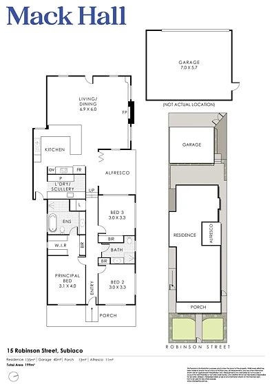 户型图 - 15 Robinson Street, Subiaco, WA 6008