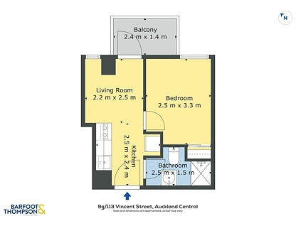 9G/113 Vincent Street, Auckland Central, Auckland City, 1 Kuwarto, 1 Banyo, Apartment