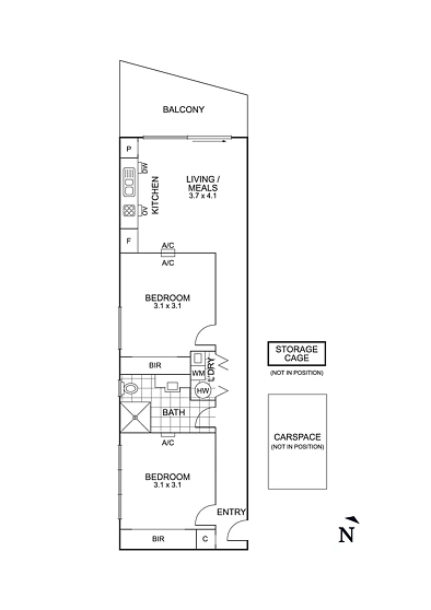 213/90 White Street, Mordialloc, VIC 3195, 2 slaapkamers, 1 badkamers, Apartment