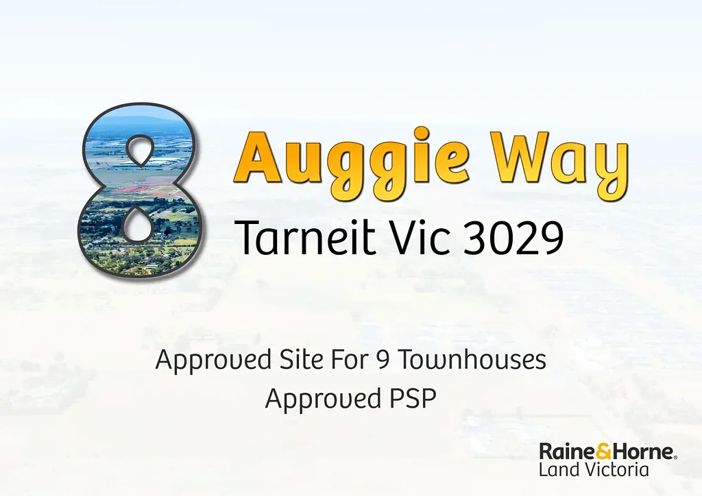 Tarneit Tarneit中心地块 1892平米广阔土地 获批9栋联排别墅计划 靠近学校交通公园 节省审批时间 连通性佳 长期价值高 EXCELLENT OPPORTUNITY TO DEVELOP A 9 TOWNHOUSE SITE IN HEART OF TARNEIT