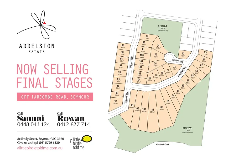 Seymour Final Release – Addelston Estate, Seymour